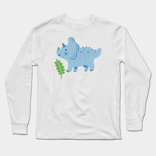 Tiny Triceratops Long Sleeve T-Shirt